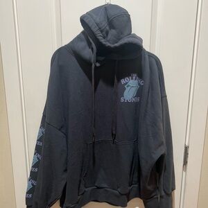 American Eagle the Rolling Stones Black Hoodie (lined hood)